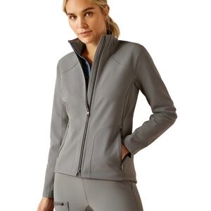 Women's Gray Full Zip Athleisure Jacket